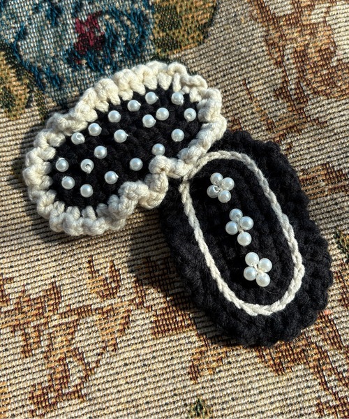 kutir(クティール)の「kutirlune/ニットヘアピン(ヘアピン・レディース・ブラック系/ブラック・FREE)」の2枚目の写真