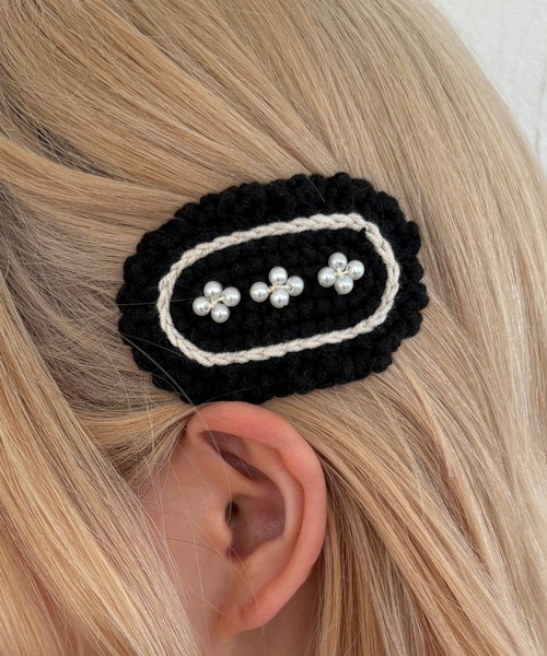 kutir(クティール)の「kutirlune/ニットヘアピン(ヘアピン・レディース・ブラック系/ブラック・FREE)」の3枚目の写真