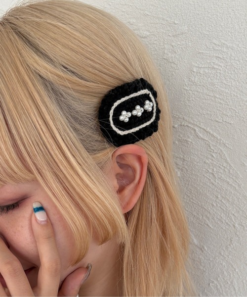 kutir(クティール)の「kutirlune/ニットヘアピン(ヘアピン・レディース・ブラック系/ブラック・FREE)」の6枚目の写真