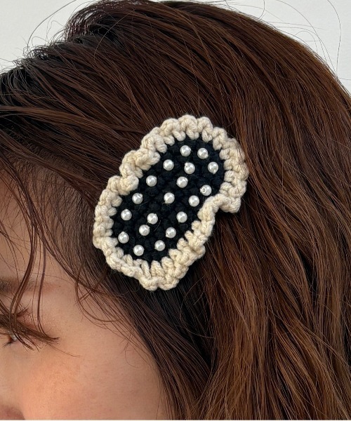 kutir(クティール)の「kutirlune/ニットヘアピン(ヘアピン・レディース・ブラック系/ブラック・FREE)」の4枚目の写真