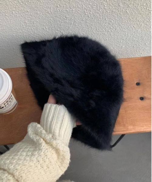 セール】【OKUOKU 0909】フェイクファーラグジュアリーハット oku-bosi