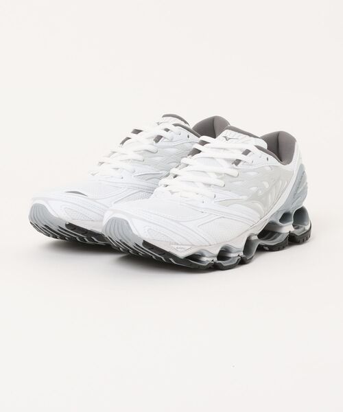 MIZUNO(ミズノ )の「mizuno ミズノ WAVE PROPHECY LS レディーススニーカー(ウエーブプロフェシーエルエス)(スニーカー・レディース・ホワイト/ブラック・23.0cm/23.5cm/24.0cm/25.0cm/24.5cm)」の2枚目の写真
