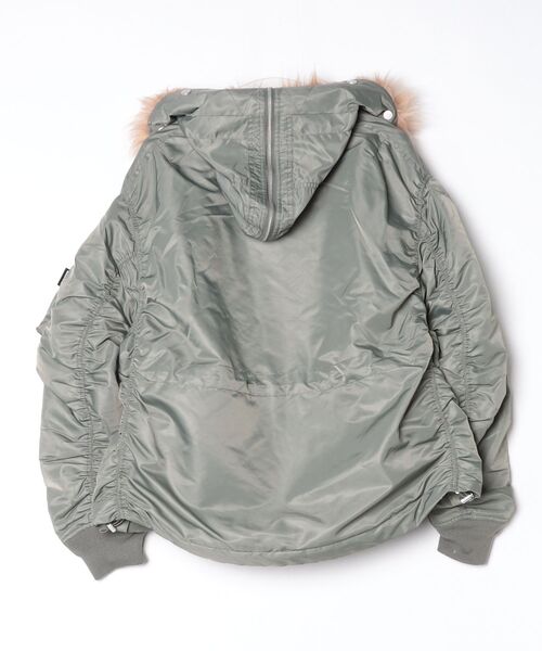 ADAM PATEK（アダムパテック）の「【ADAMPATEK/アダムパテック】N2B&N3B mix design  jacket（ミリタリージャケット・メンズ・ブラック/オリーブ・2/1）」の13枚目の写真