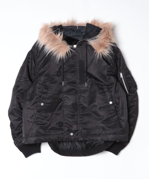 ADAM PATEK（アダムパテック）の「【ADAMPATEK/アダムパテック】N2B&N3B mix design  jacket（ミリタリージャケット・メンズ・ブラック/オリーブ・2/1）」の8枚目の写真
