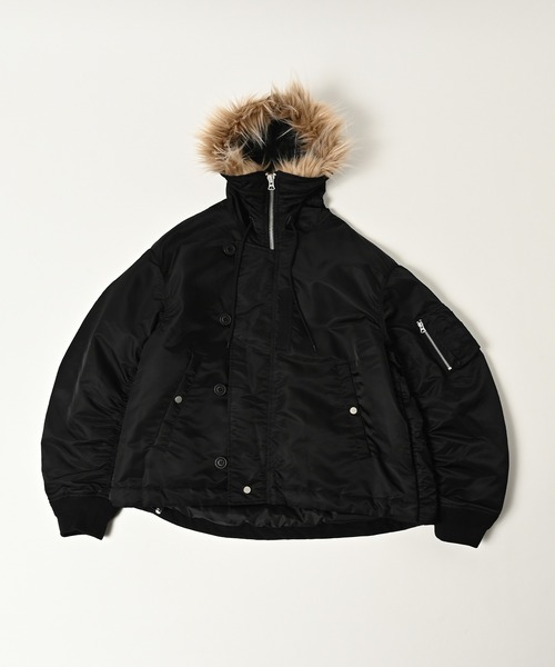 ADAM PATEK（アダムパテック）の「【ADAMPATEK/アダムパテック】N2B&N3B mix design  jacket（ミリタリージャケット・メンズ・ブラック/オリーブ・2/1）」の16枚目の写真