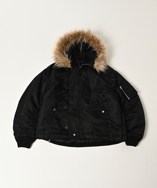ADAM PATEK（アダムパテック）の「【ADAMPATEK/アダムパテック】N2B&N3B mix design  jacket（ミリタリージャケット・メンズ・ブラック/オリーブ・2/1）」の18枚目の写真