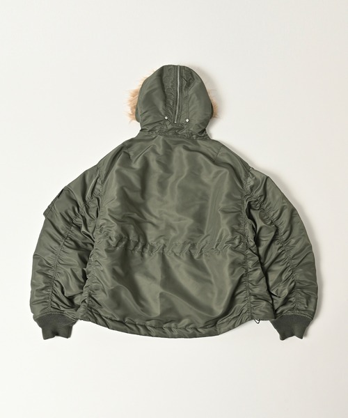 ADAM PATEK（アダムパテック）の「【ADAMPATEK/アダムパテック】N2B&N3B mix design  jacket（ミリタリージャケット・メンズ・ブラック/オリーブ・2/1）」の21枚目の写真