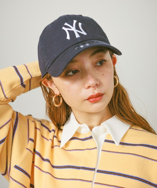 NEW ERA(ニューエラ)の「【NEW ERA(ニューエラ)】/MLB NY CAP (WOMENS)(キャップ・レディース・グレイッシュベージュ/ベージュ/ネイビー・FREE)」の3枚目の写真