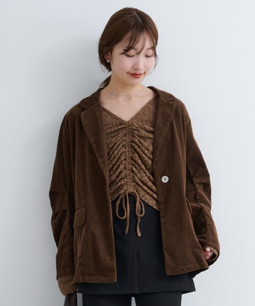 セットアップ対応】B コーデュロイジャケット（テーラード