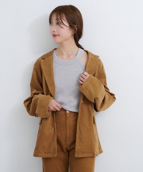 セットアップ対応】B コーデュロイジャケット（テーラード
