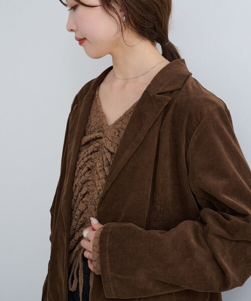 セットアップ対応】B コーデュロイジャケット（テーラードジャケット