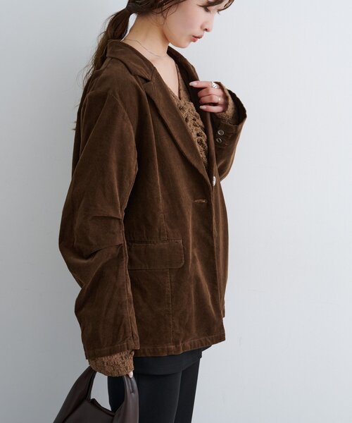 セットアップ対応】B コーデュロイジャケット（テーラード