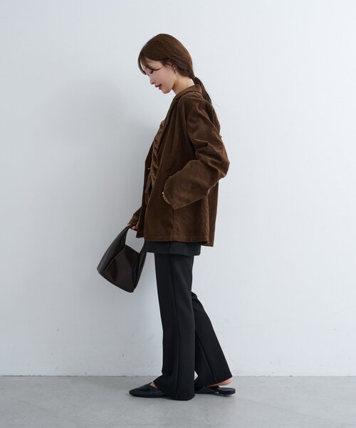 Kastane（カスタネ）の「【セットアップ対応】B コーデュロイジャケット（テーラードジャケット・レディース・ネイビー/ダークブラウン/キャメル・FREE）」の15枚目の写真