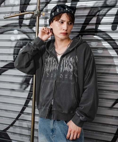 vintage y2k zipパーカー フーディー スウェット 生地 NIKE 00s Y2K フェード ジップ パーカー サイドライン ブラック 90s