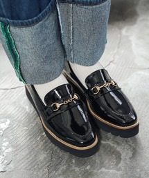 Balancoire（ブランコアール）の「Balancoire(ブランコワール) 防水 晴雨兼用 厚底ビットローファー（ローファー）」