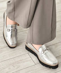 Balancoire（ブランコアール）の「Balancoire(ブランコワール) 防水 晴雨兼用 厚底ビットローファー（ローファー）」