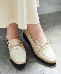 Balancoire（ブランコアール）の「Balancoire(ブランコワール) 防水 晴雨兼用 厚底ビットローファー（ローファー）」