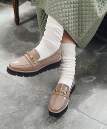 Balancoire | Balancoire(ブランコワール) 防水 晴雨兼用 厚底ビットローファー(ローファー)