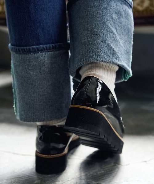 Balancoire(ブランコアール)の「Balancoire(ブランコワール) 防水 晴雨兼用 厚底ビットローファー(ローファー・レディース・モカ/プラチナム/ブラック系その他/アイボリー・23.5cm/24.0cm/24.5cm/25.0cm/22.5cm/23.0cm)」の13枚目の写真