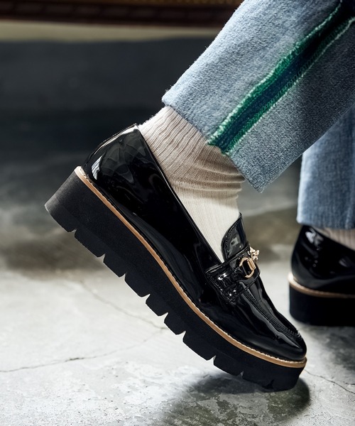 Balancoire(ブランコアール)の「Balancoire(ブランコワール) 防水 晴雨兼用 厚底ビットローファー(ローファー・レディース・モカ/プラチナム/ブラック系その他/アイボリー・23.5cm/24.0cm/24.5cm/25.0cm/22.5cm/23.0cm)」の12枚目の写真