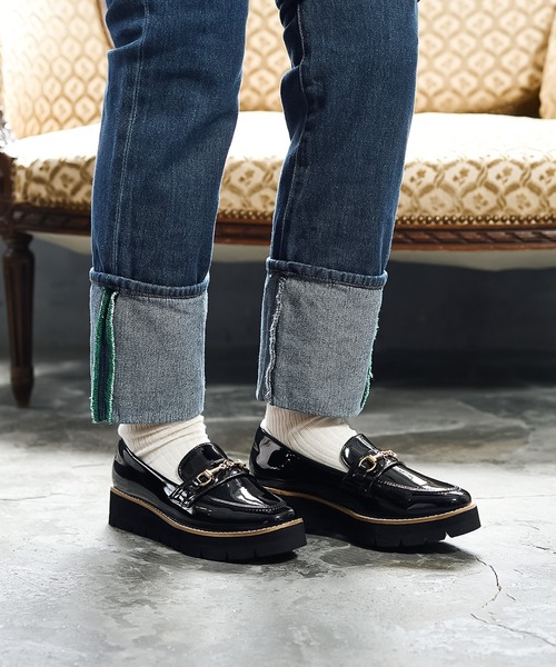 Balancoire(ブランコアール)の「Balancoire(ブランコワール) 防水 晴雨兼用 厚底ビットローファー(ローファー・レディース・モカ/プラチナム/ブラック系その他/アイボリー・23.5cm/24.0cm/24.5cm/25.0cm/22.5cm/23.0cm)」の11枚目の写真