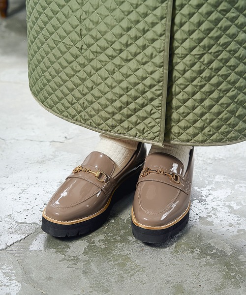 Balancoire(ブランコアール)の「Balancoire(ブランコワール) 防水 晴雨兼用 厚底ビットローファー(ローファー・レディース・モカ/プラチナム/ブラック系その他/アイボリー・23.5cm/24.0cm/24.5cm/25.0cm/22.5cm/23.0cm)」の16枚目の写真