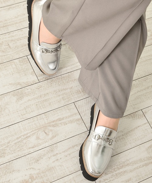 Balancoire(ブランコアール)の「Balancoire(ブランコワール) 防水 晴雨兼用 厚底ビットローファー(ローファー・レディース・モカ/プラチナム/ブラック系その他/アイボリー・23.5cm/24.0cm/24.5cm/25.0cm/22.5cm/23.0cm)」の22枚目の写真