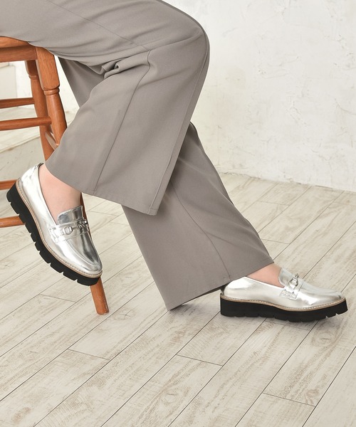 Balancoire(ブランコアール)の「Balancoire(ブランコワール) 防水 晴雨兼用 厚底ビットローファー(ローファー・レディース・モカ/プラチナム/ブラック系その他/アイボリー・23.5cm/24.0cm/24.5cm/25.0cm/22.5cm/23.0cm)」の21枚目の写真