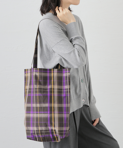 IENA（イエナ）の「GRUPPOCINQUEカラーチェックトート（トートバッグ・レディース・パープル・FREE）」の2枚目の写真