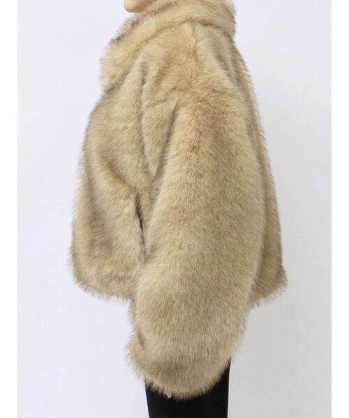 ZOZO限定】ベルトミドルファーコート（ブルゾン）｜jouetie