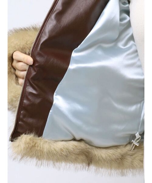 WEB限定】ベルトミドルファーコート（ブルゾン）｜jouetie