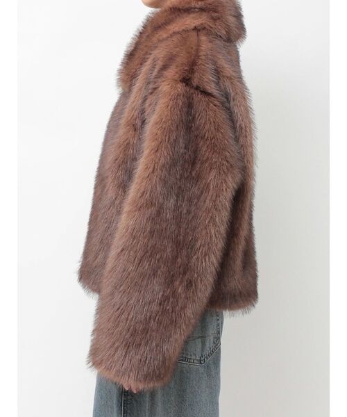 セール】【WEB限定】ベルトミドルファーコート（ブルゾン）｜jouetie