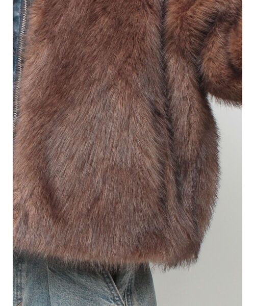 セール】【WEB限定】ベルトミドルファーコート（ブルゾン）｜jouetie