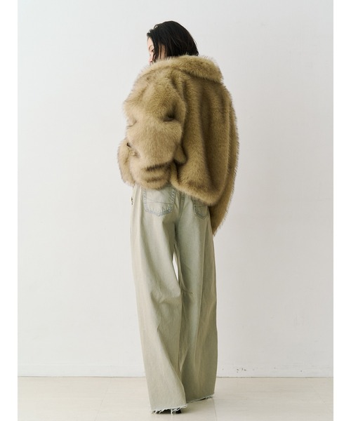 セール】【WEB限定】ベルトミドルファーコート（ブルゾン）｜jouetie