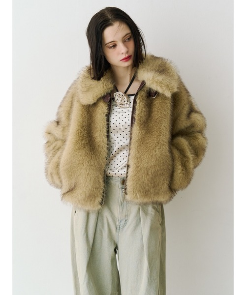 jouetie ベルトミドルファーコート セール】【WEB限定】ベルトミドルファーコート（ブルゾン）｜jouetie