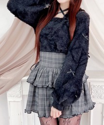 ニット/セーター（ブラック/黒色系・リボン）ファッション通販