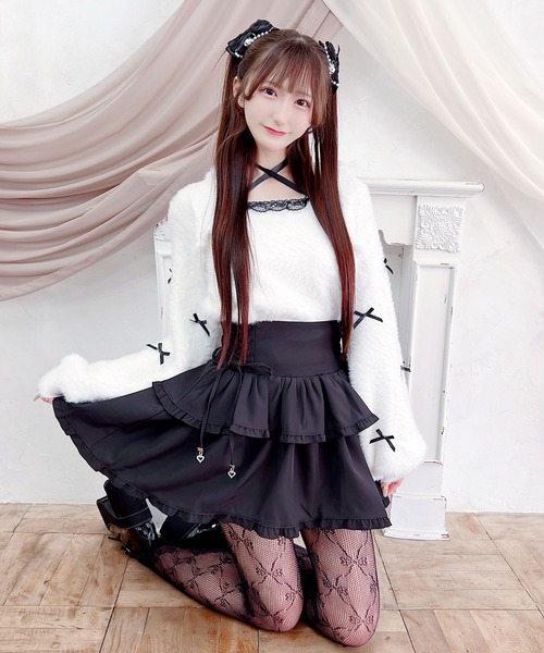 チビリボンケープ風ニット（ニット/セーター）｜MA*RS（アメーバー