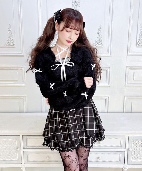 エムズミニリボン付ニット(黒) エムズミニリボン付ニット(黒)