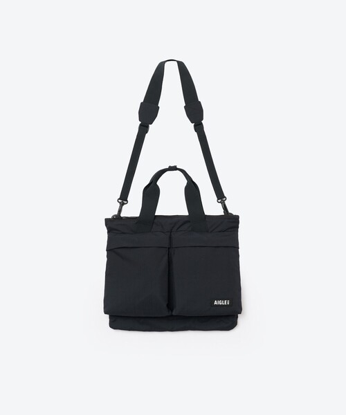 AIGLE（エーグル）の「撥水リサイクルナイロン 2way ショルダートートバッグ RP（トートバッグ・レディース・ブラック・FREE）」の2枚目の写真