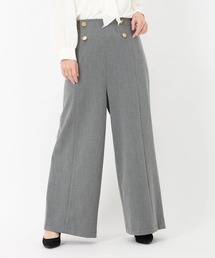 STRAWBERRY-FIELDS | コンフォートクロス_メタル釦ワイドパンツ(スラックス)