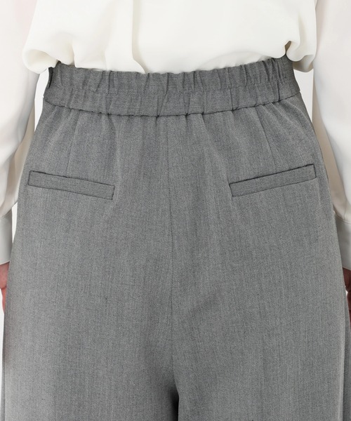 STRAWBERRY-FIELDS(ストロベリーフィールズ)の「コンフォートクロス_メタル釦ワイドパンツ(スラックス・レディース・グレー/ストライプ・1/2)」の8枚目の写真
