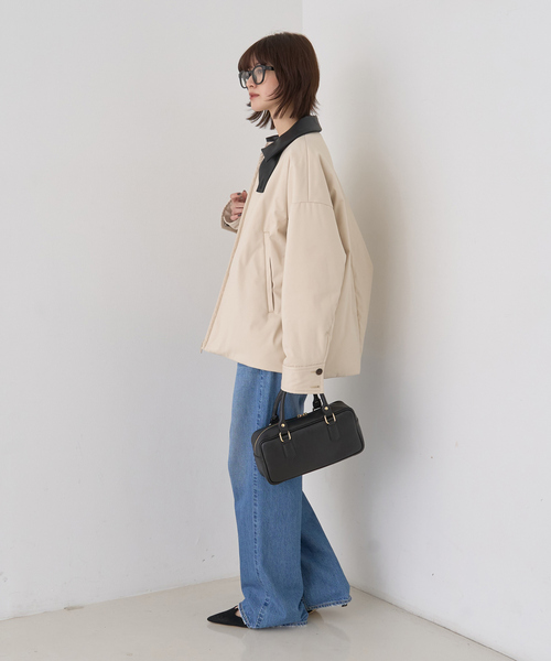 Rouge vif（ルージュヴィフ）の「異素材衿パフィブルゾン/ハンティングジャケット（ブルゾン・レディース・モカ/アイボリー・フリー）」の16枚目の写真