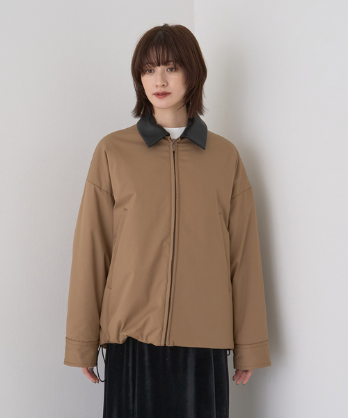 Rouge vif（ルージュヴィフ）の「異素材衿パフィブルゾン/ハンティングジャケット（ブルゾン・レディース・モカ/アイボリー・フリー）」の21枚目の写真