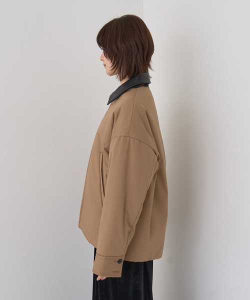 Rouge vif（ルージュヴィフ）の「異素材衿パフィブルゾン/ハンティングジャケット（ブルゾン・レディース・モカ/アイボリー・フリー）」の22枚目の写真