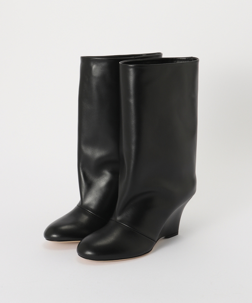 Noble(ノーブル)の「BRENTELLA/ブレンテッラ ウェッジソールミドルブーツ(ブーツ・レディース・ブラック・36/37/38)」の1枚目の写真