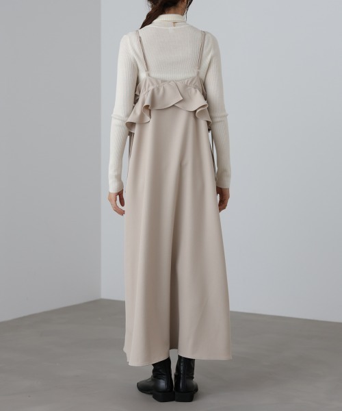 Bab（バブ）の「【選べるサイズ展開】ペプラムキャミワンピース（ワンピース・レディース・ブラック/ベージュ/モカ・S/M/L）」の20枚目の写真