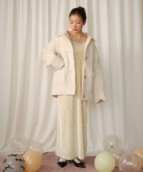 Bab(バブ)の「シャギーミドルアウター(その他アウター・レディース・アイボリー/ブラウン・M)」の20枚目の写真