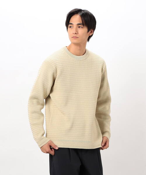 COMME CA ISM(コムサイズム)の「ワッフルクルーネックニット(ニット/セーター・メンズ・アイボリー/チャコール/ブルー/ブラウン/レッド・LARGE/MEDIUM)」の10枚目の写真