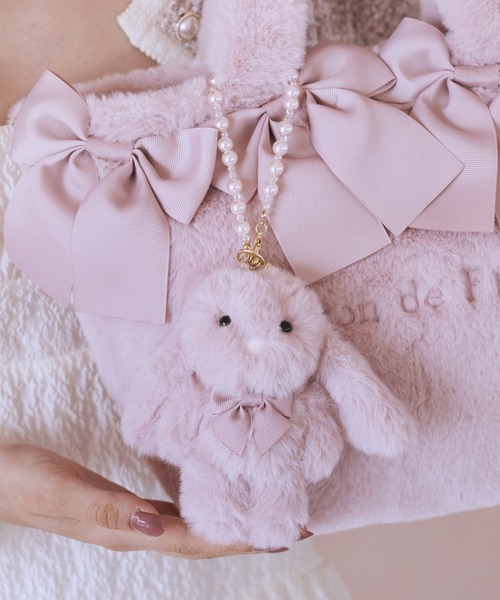Maison de FLEUR(メゾンドフルール)の「ピンクマニアうさぎチャーム(チャーム・レディース・ライトピンク/ピンク・FREE)」の5枚目の写真