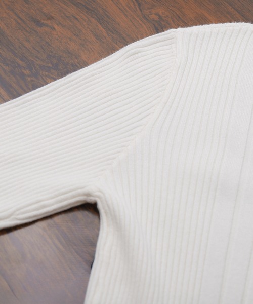 libelle more（リベル モア）の「【洗濯機で洗える】ランダムリブボトルネックニットプルオーバー（ニット/セーター・レディース・レッド/ピンク/オフホワイト/杢グレー/ブラック・M/L）」の14枚目の写真